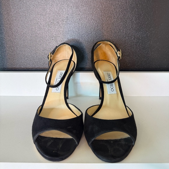 Jimmy Choo Black Suede Heels - Picture 1 of 3
